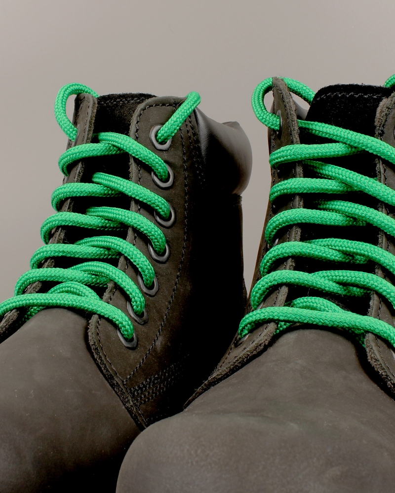 Round and thick laces, watermelon green - 2
