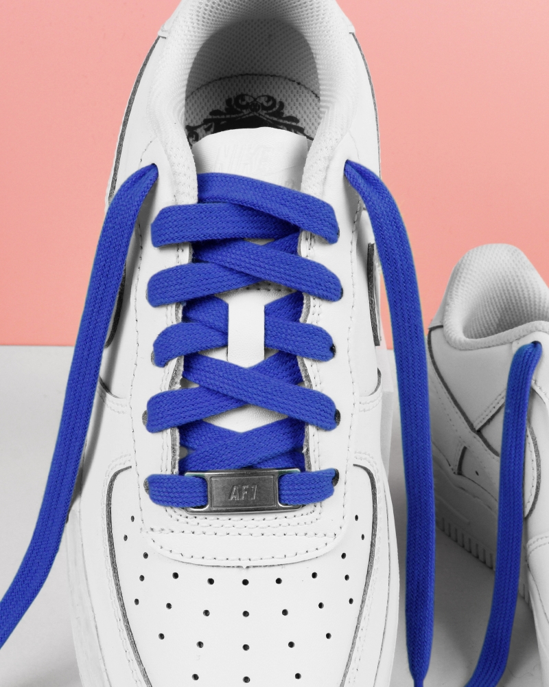 Flat and wide laces, NASA blue  - 2