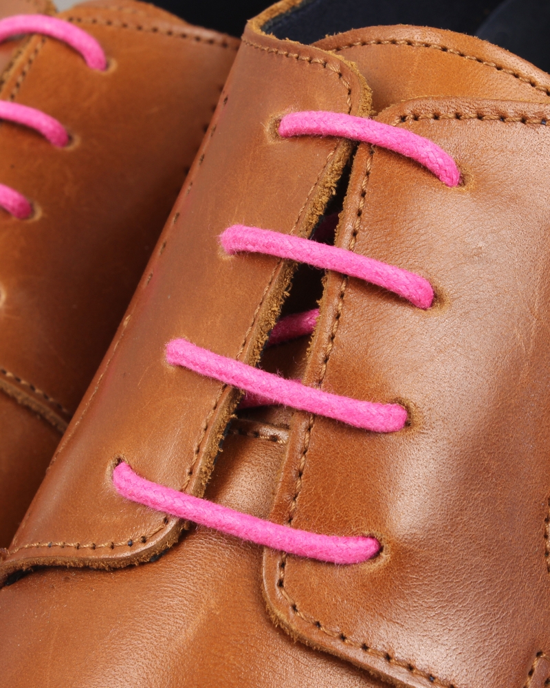 Round and waxed end laces, pink peony - 3