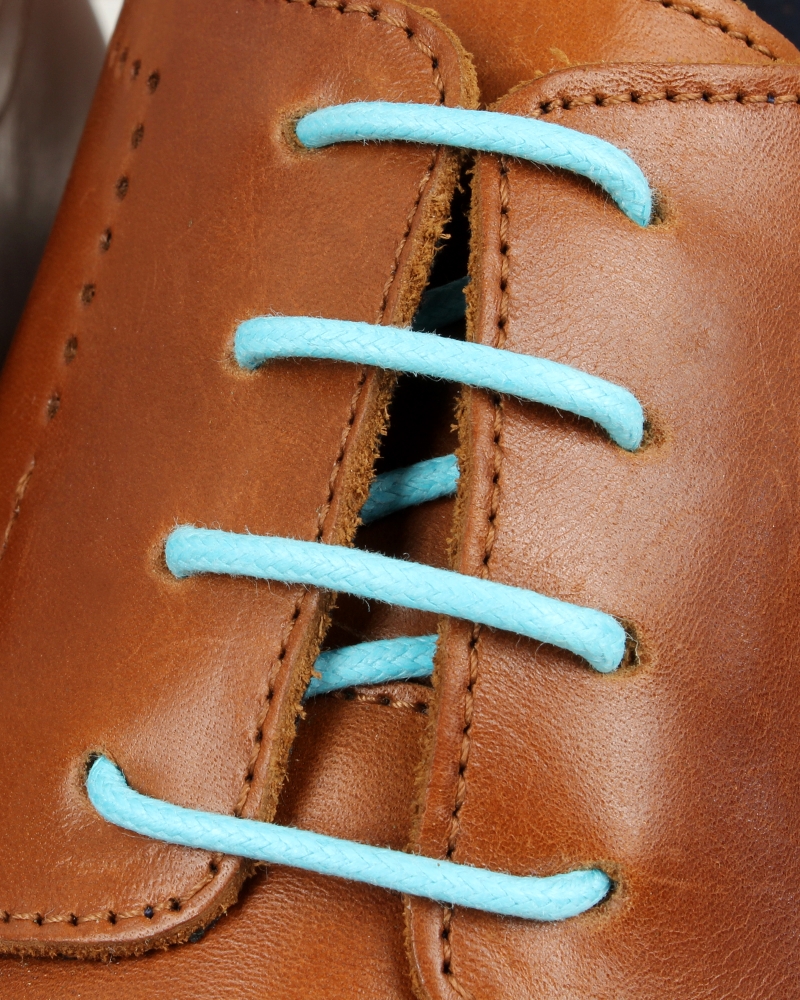 Round and waxed end laces, caribbean blue - 3