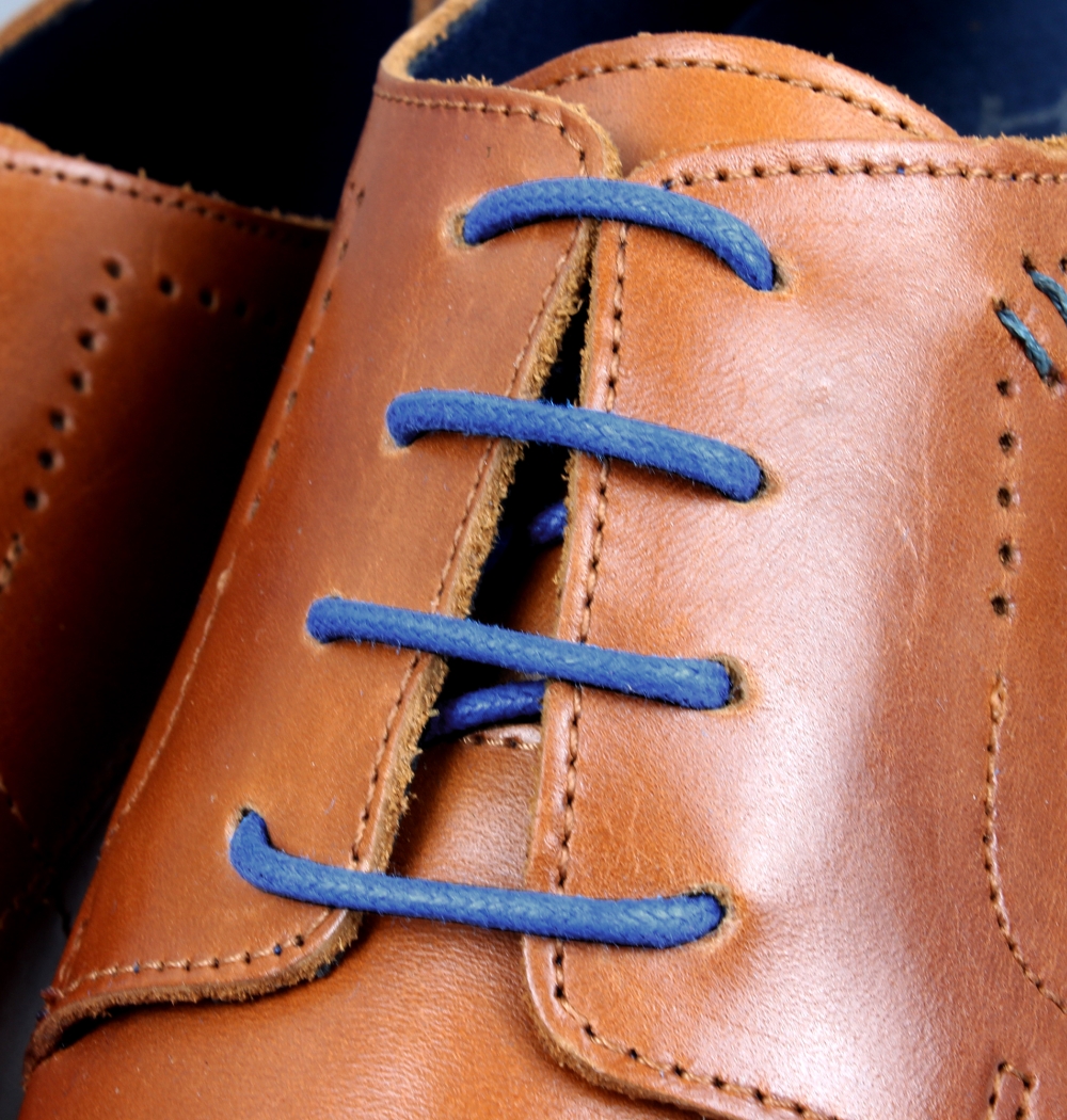 lacets ronds bleu marine