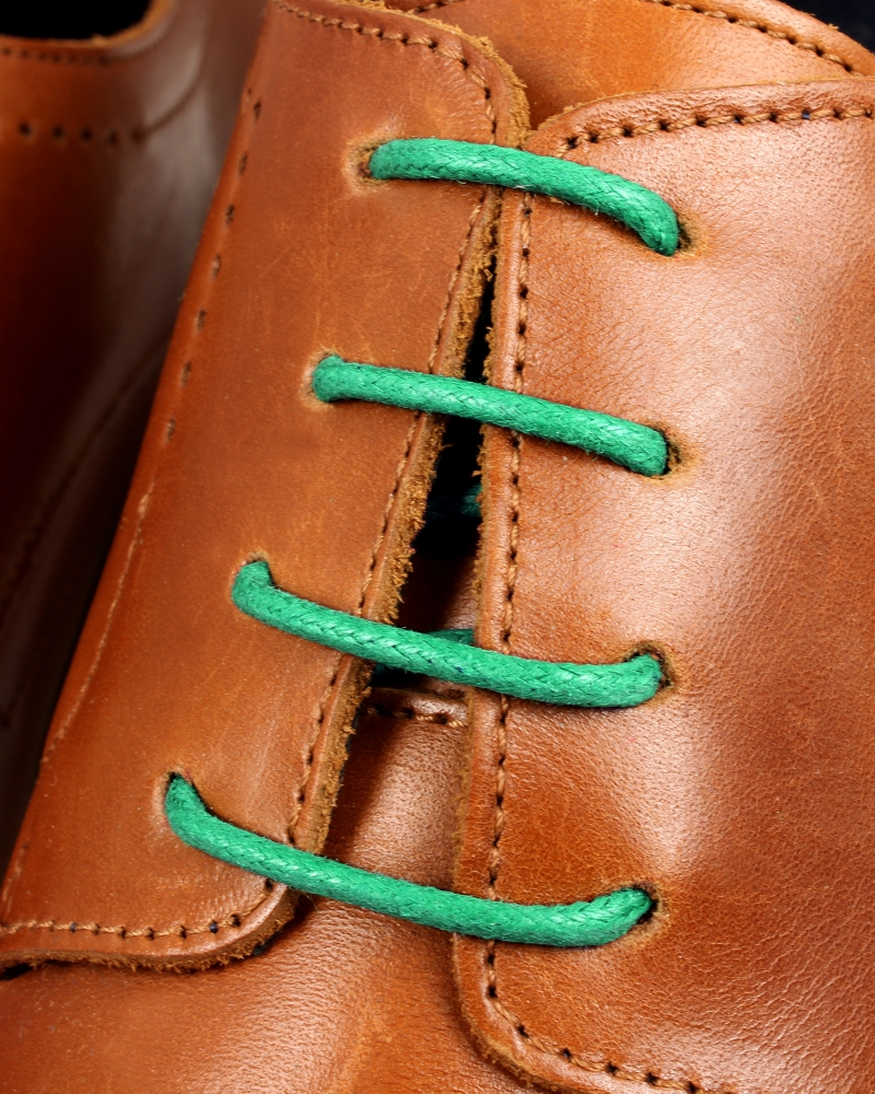 Round and waxed end laces, mint green - 3