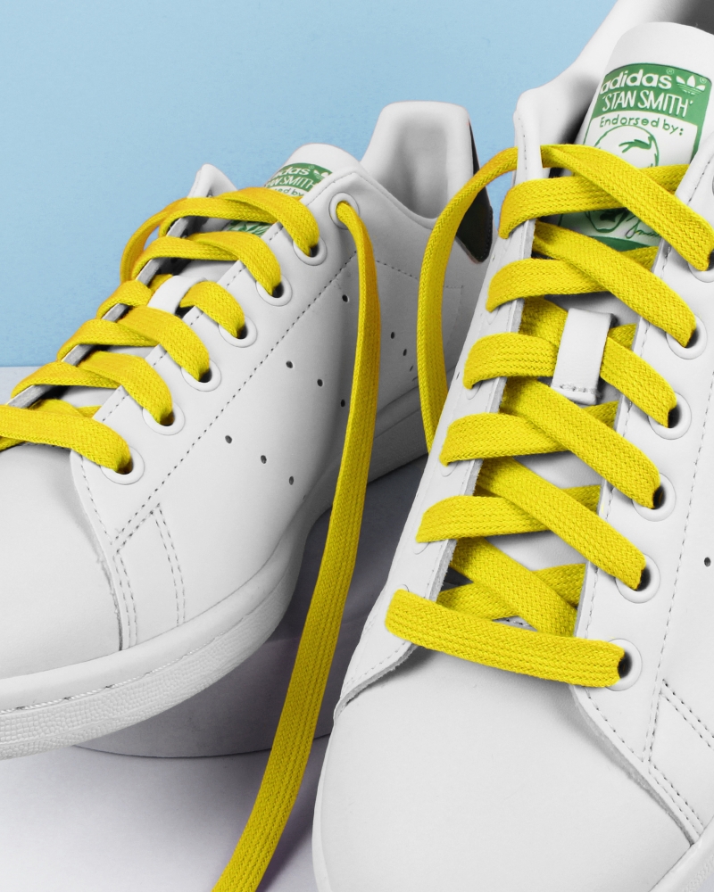 Flat and wide laces, chick yellow - 3