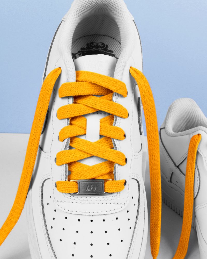 Lacets plats, orange clair - 3