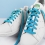 Flat and wide laces, parrot blue - 3