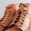 Round and waxed end laces, chestnut brown - 4