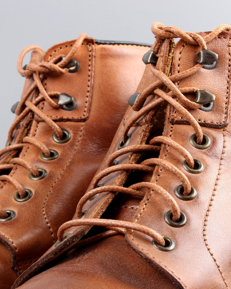 Round and waxed end laces, chestnut brown - 4