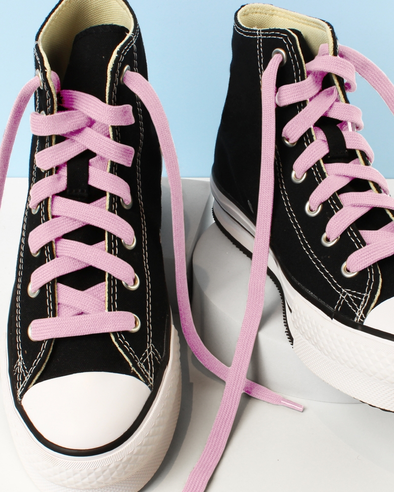 Flat and wide laces, candy pink - 4