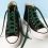 Flat and wide laces, pine green - 4