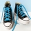 Flat and wide laces, parrot blue - 4
