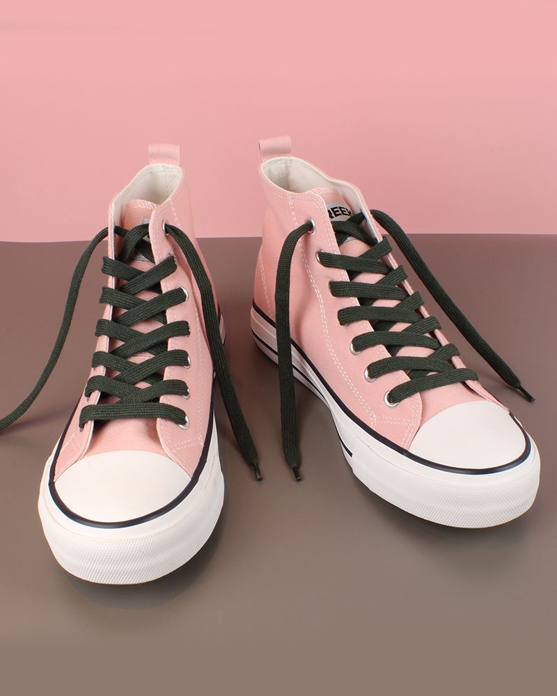 Flat and wide laces, pine green - 3