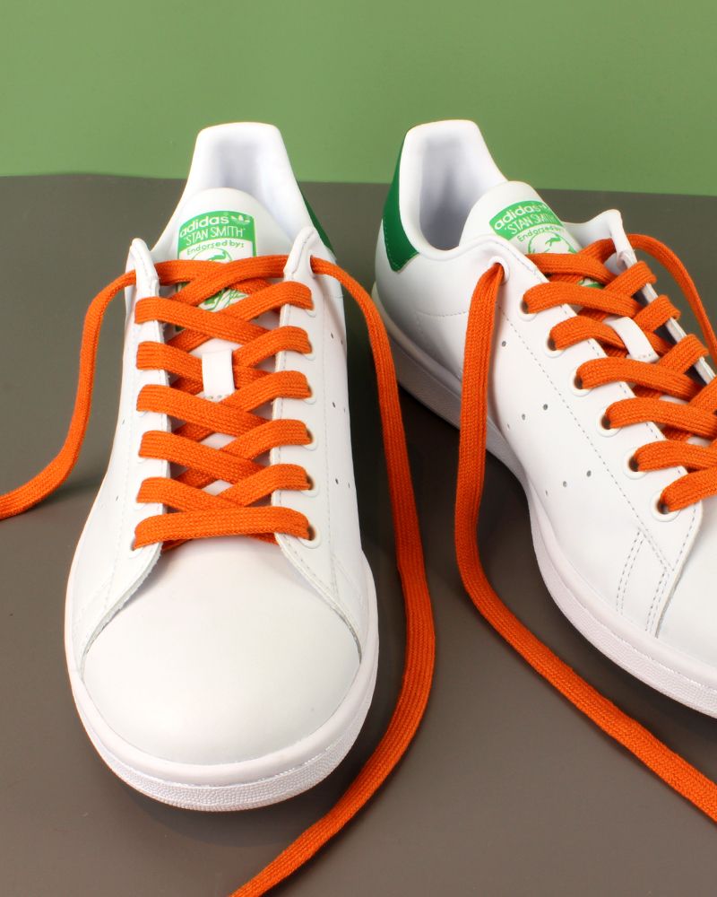 Schnürsenkel flach und breit, blutorange - 3