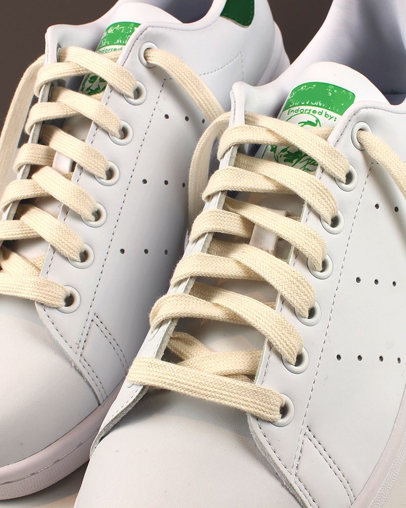 Flat and wide laces, white cream - 3