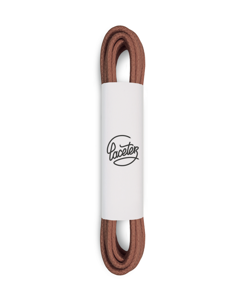 Lacets ronds et fins cirés, marron chocolat - 1