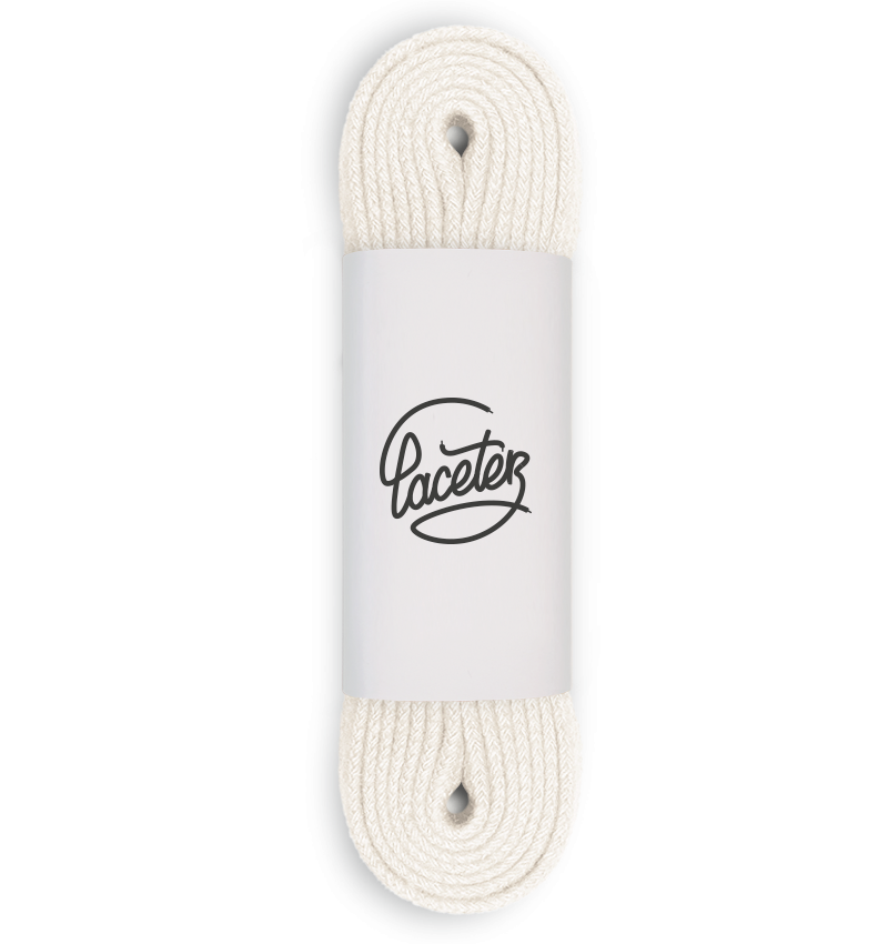 Flat and wide laces, white cream - 1