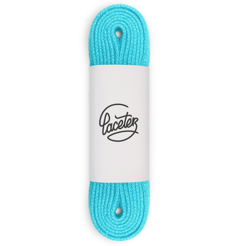 Flat and wide laces, Caribbean blue - 1
