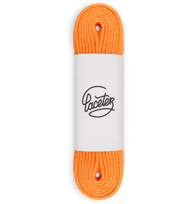 Flat and wide laces, blood orange - 1