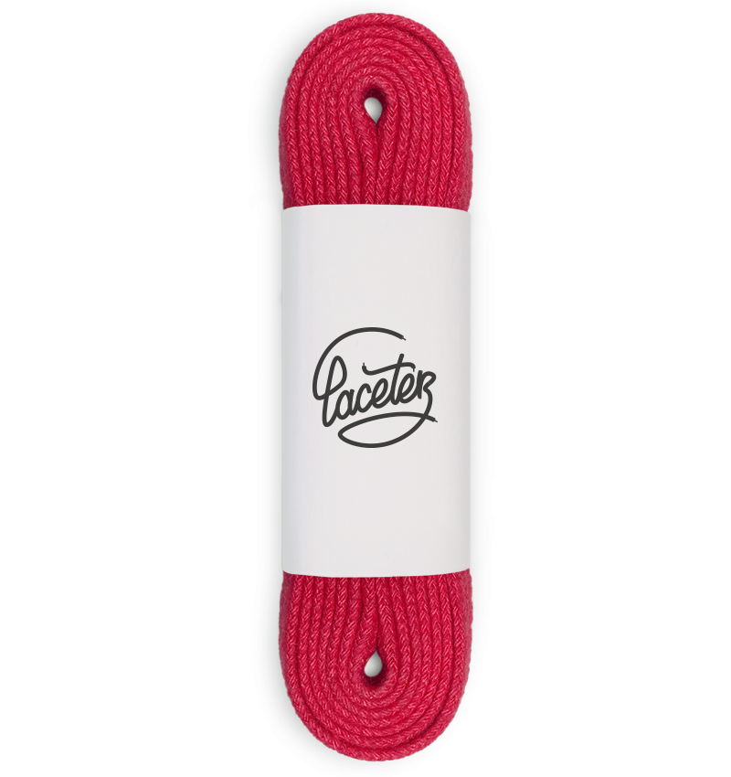 Lacets plats, rouge raisin - 1