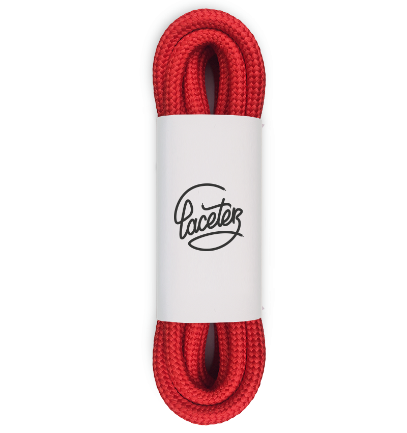 Round and thick laces, chilli red - 1