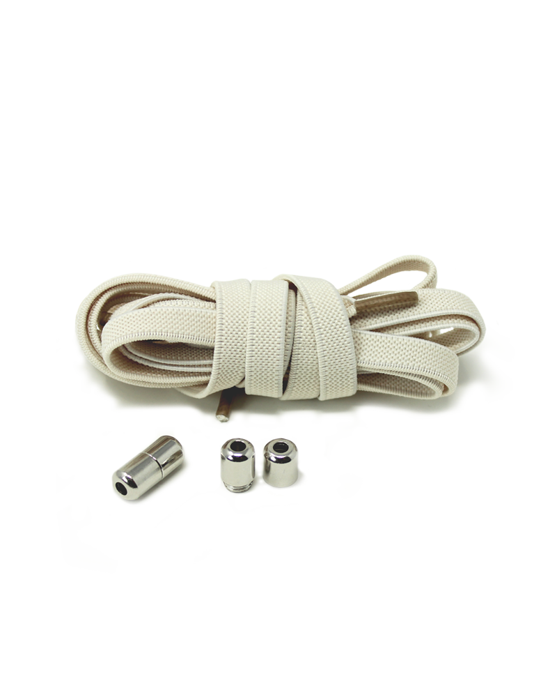 White elastic shoelaces for trainers - copie - 1