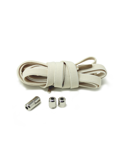 White elastic shoelaces for trainers - copie