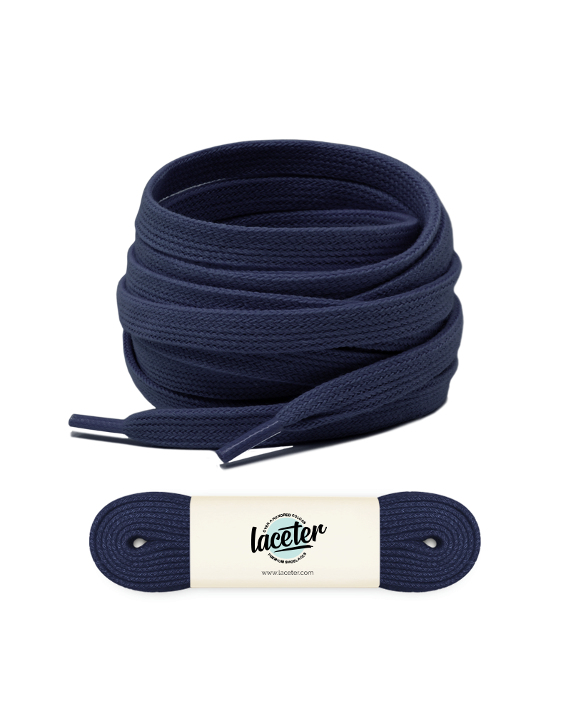 Flat and wide laces, Cosmo blue - 1