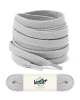 Lacets plats, gris béton - 1