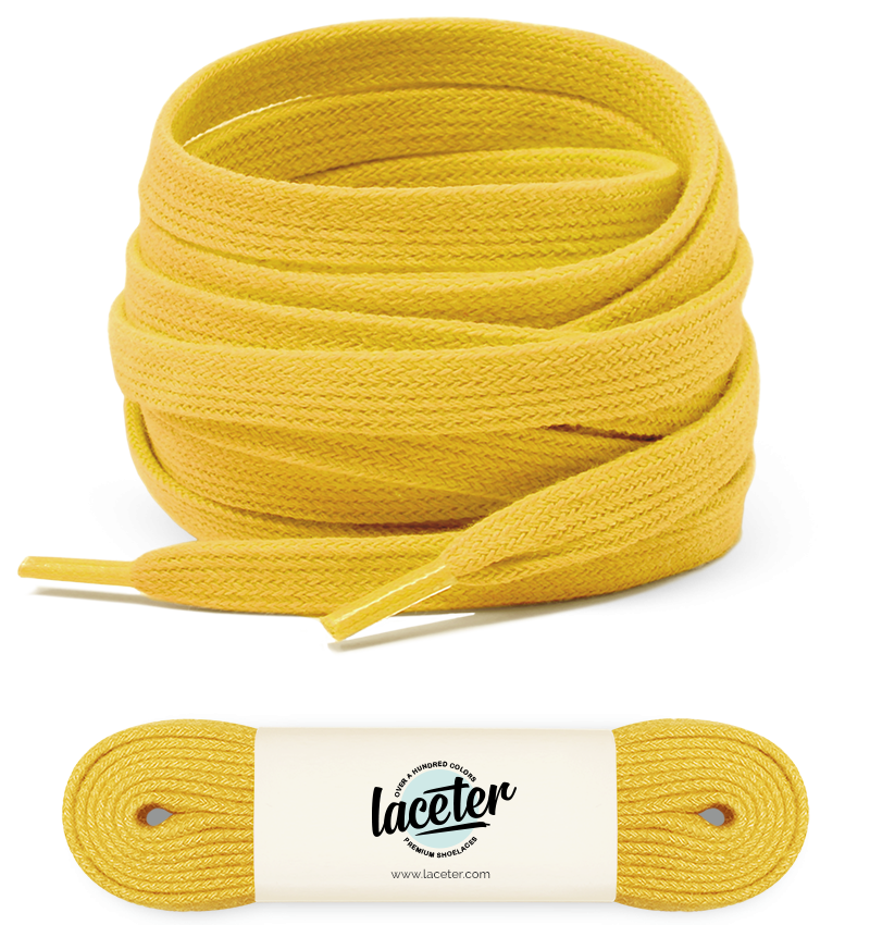 Flat and wide laces, Yellow cocktail - 1