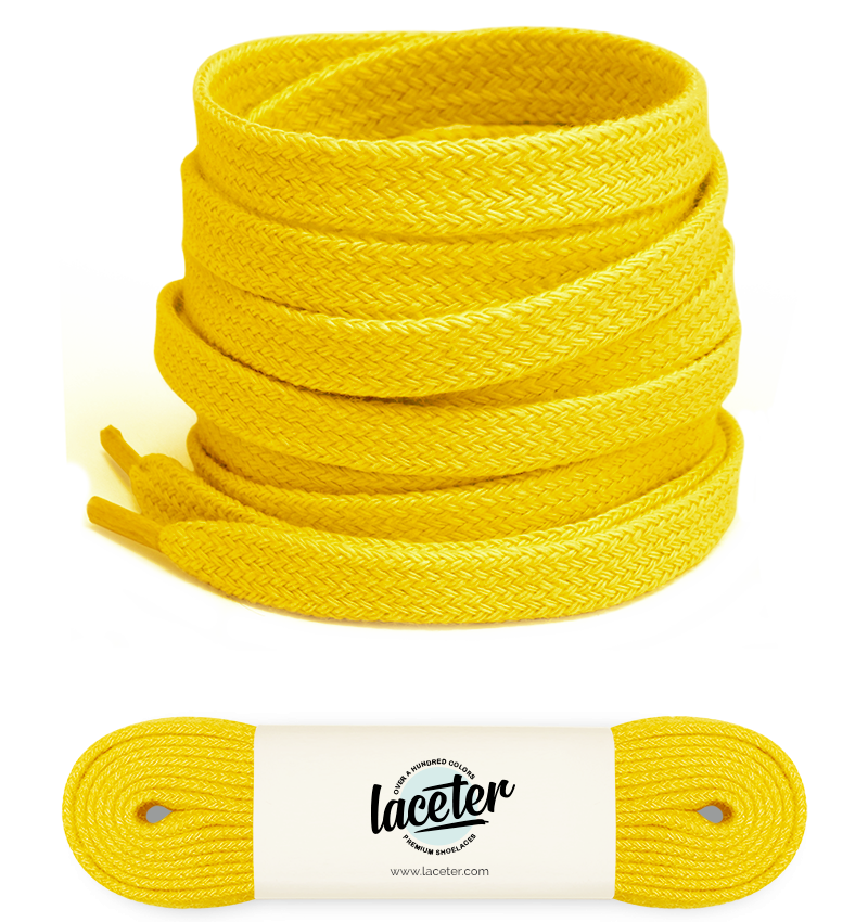 Lacets plats, jaune cocktail - 1