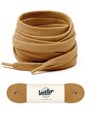 Flat and wide laces, hazelnut brown