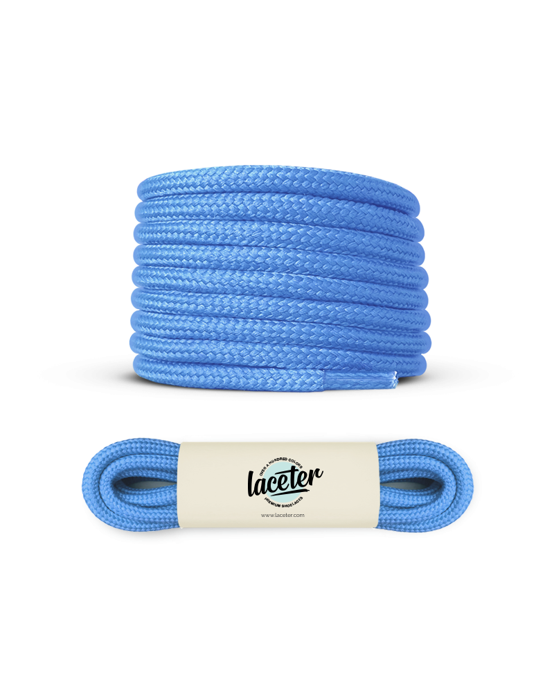 Round and thick laces, Neptune bleu - 1