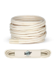 Lacets ronds et fins cirés, blanc nougat - 1