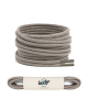 Lacets ronds et fins cirés, gris taupe - 3