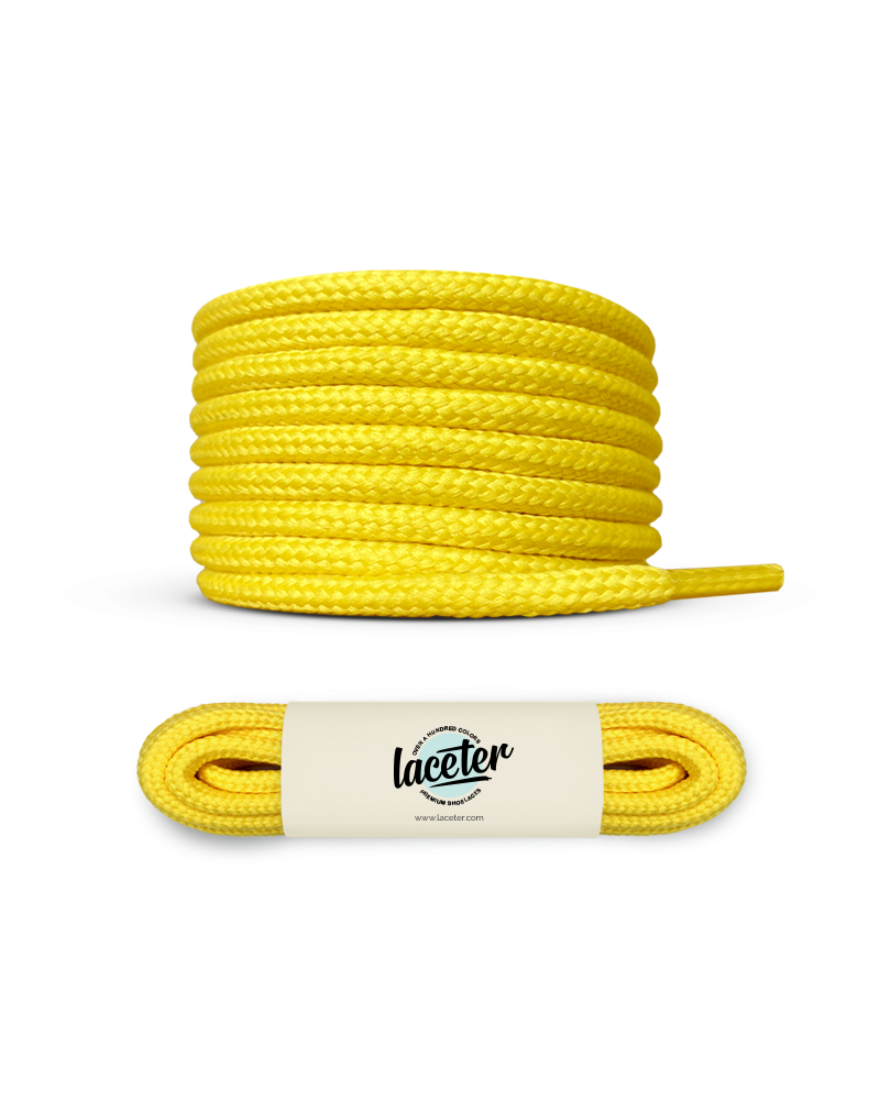 Round and thick laces, banana yellow - 1