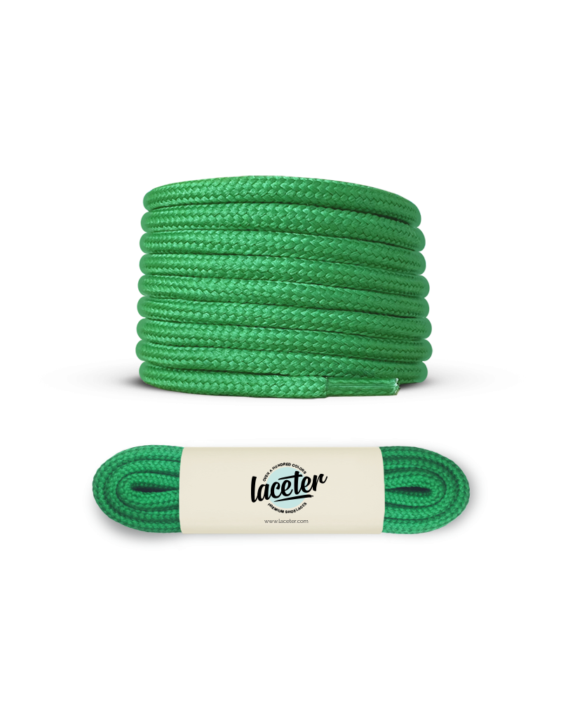 Round and thick laces, watermelon green - 1