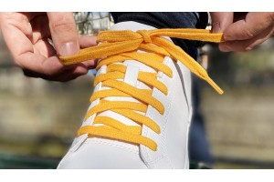 Why not change the color of her laces for the summer vacation?