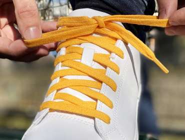 Why not change the color of her laces for the summer vacation?