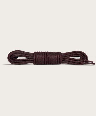Lacets ronds et fins cirés, marron tabac