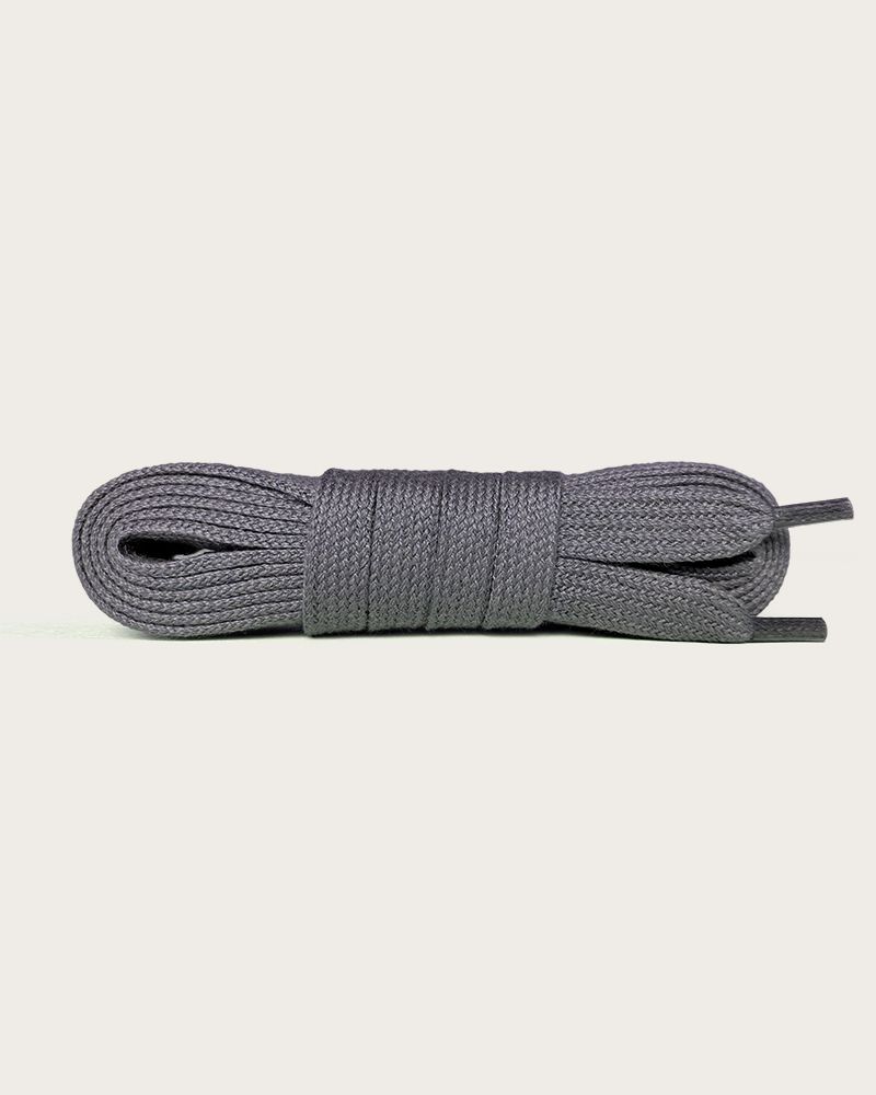 Lacci piatti e larghi, grigio topo - 1