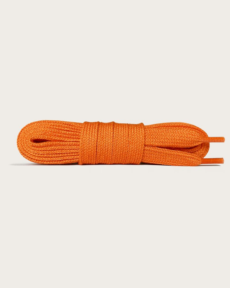 Schnürsenkel flach und breit, blutorange - 1