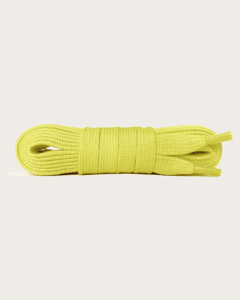 Lacets plats, jaune clair - 1