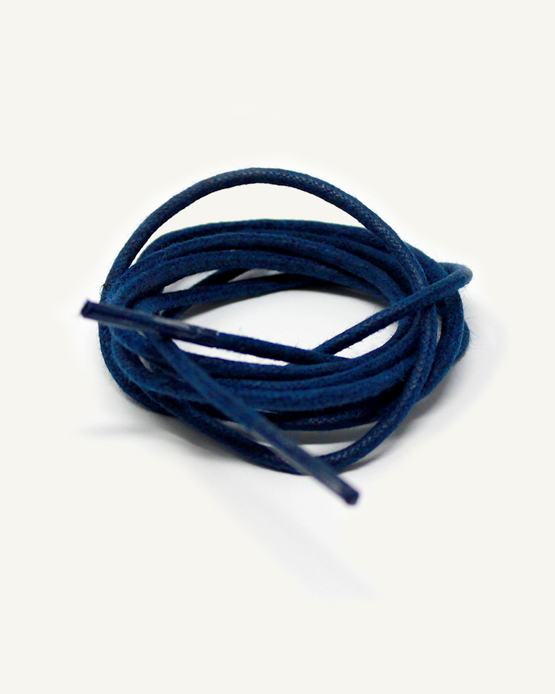 Lacets ronds et fins cirés, bleu cosmos - 3
