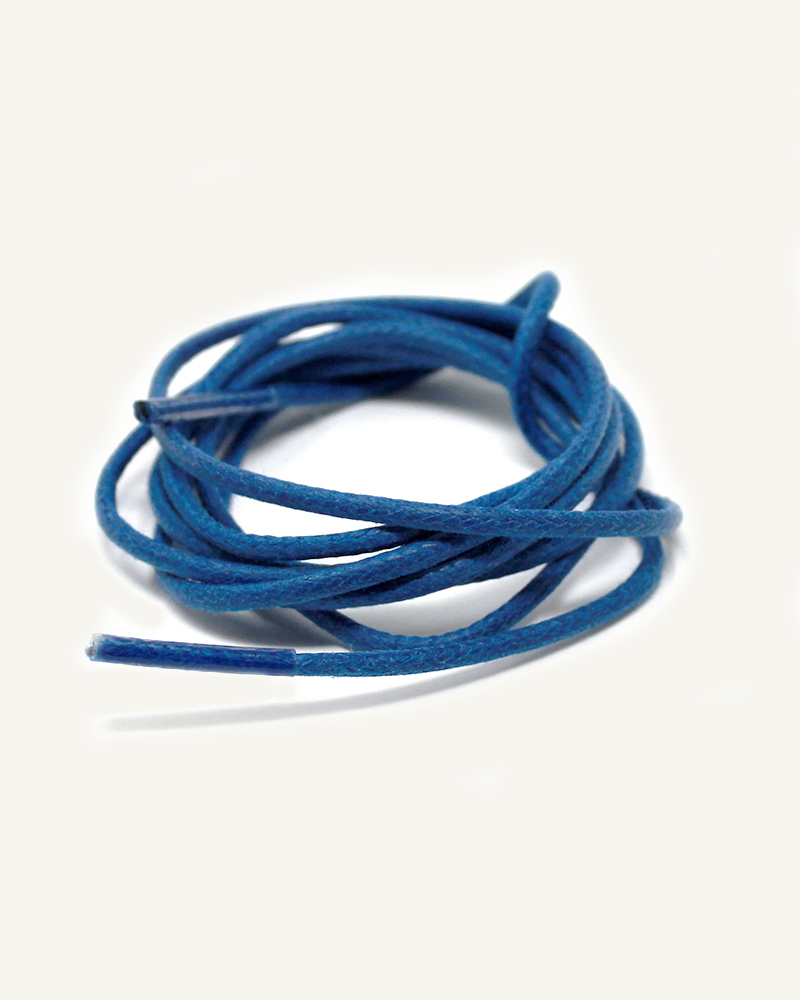 Lacets ronds et fins cirés, bleu myrtille - 3