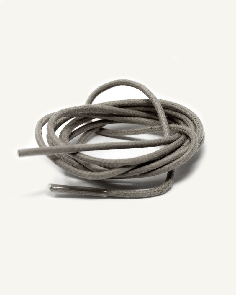 Lacets ronds et fins cirés, gris taupe - 3