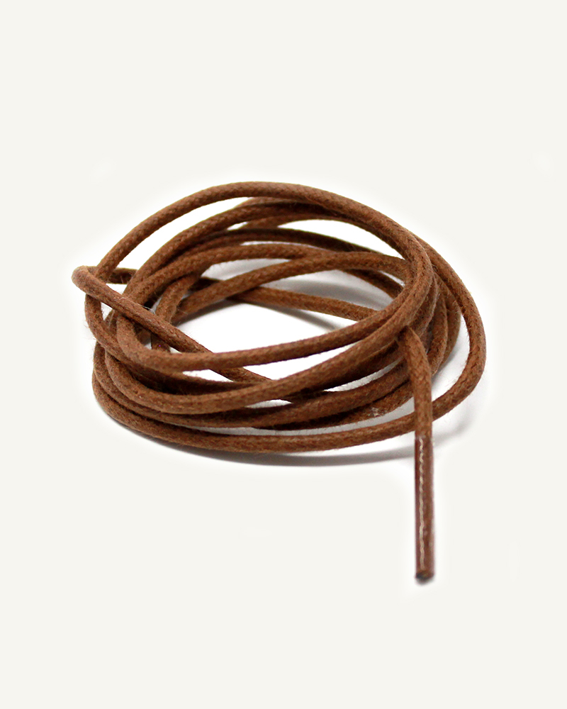 Lacets ronds et fins cirés, marron chocolat - 3