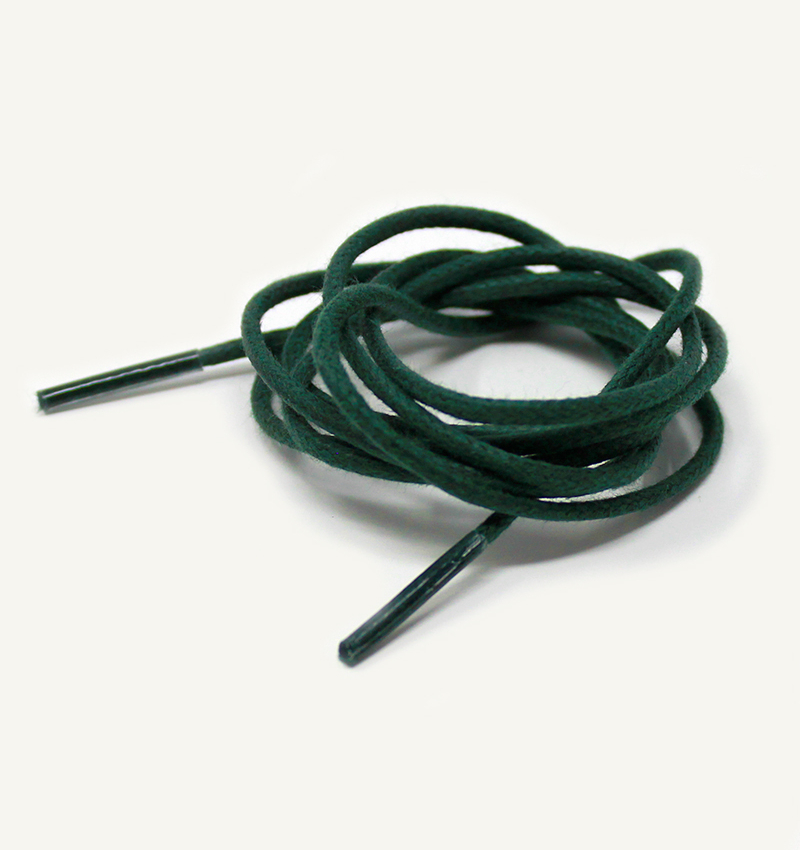Lacets ronds et fins cirés, vert avocat - 3
