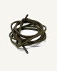 Lacets ronds et fins cirés, vert olive - 3