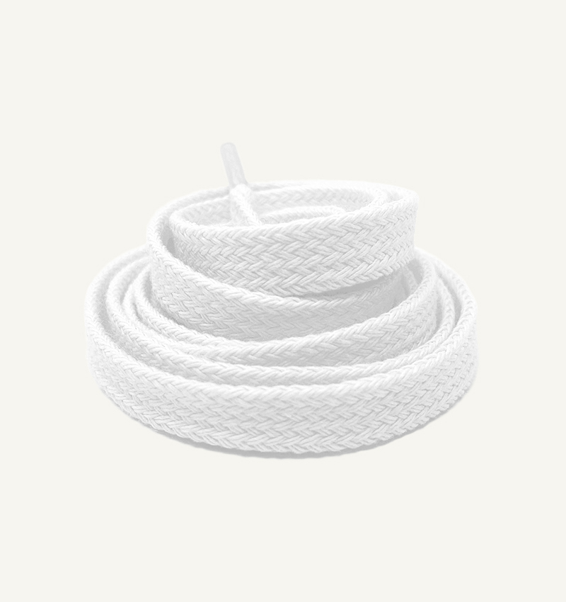 Lacets plats blancs - 3