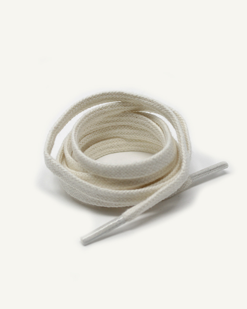 Lacets plats et larges, blanc crème - 3