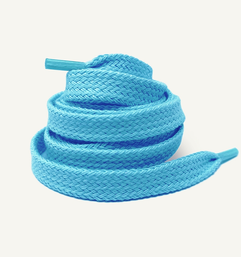 Flat and wide laces, Caribbean blue - 3